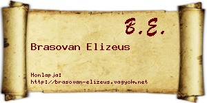 Brasovan Elizeus névjegykártya